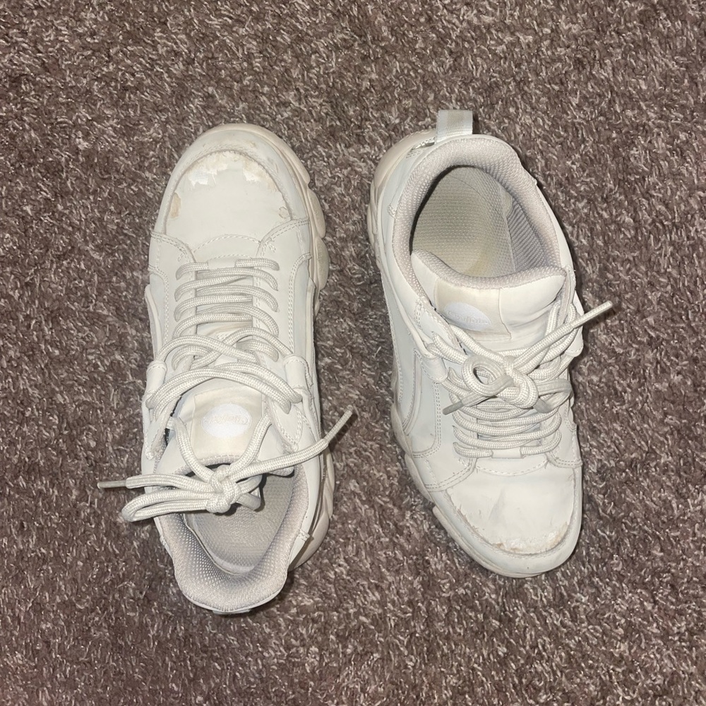 Cream buffalo shoes. worn out but good condition hence the low price